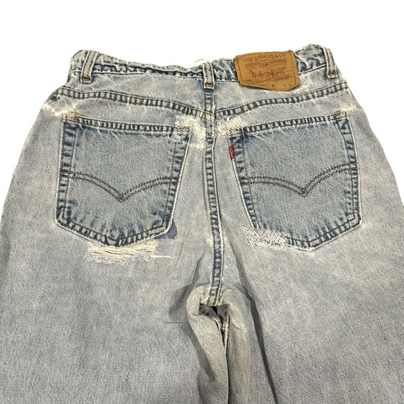 Levi's | Light Blue Denim Jeans Worn Holy Butt Rip Jeans 11L (tag size) modern 9 - Picture 8 of 10